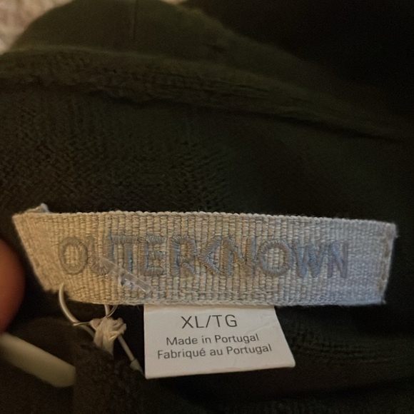 OuterKnown *NWT* 100% Merino Wool Hooded Sweater XL Dark Green - Picture 16 of 16